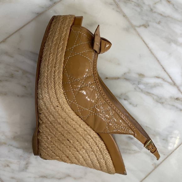 Classic Chic Christian Dior Wedge Sandals - Picture 6 of 12